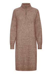 Midikleid Fransa "Damen Casual FRSANNY", Damen, Gr. XXL, N-Gr, beige (rain drum melange), Obermaterial: 55% Polyester PES. 30% Wolle mw. 10% Nylon NY. 5% Elasthan EL., Kleider Midikleid