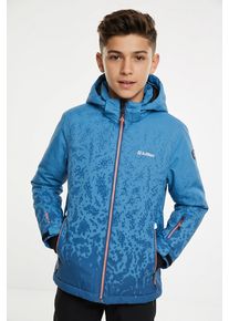 Funktionsjacke Killtec "KSW 204 BYS SKI JCKT", Jungen, Gr. 164, blau (denim), Web, Obermaterial: 100% Polyester. Futter: 100% Polyester. Wattierung: 100% Polyester, gemustert, mit Riegel B&uuml;ndchen, Jacken Funktionsjacke, f&uuml;r Kinder, mit verschwei&szlig;ten N&auml;hten, 10.000 mm Wassers&auml;ule