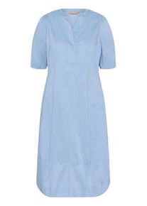 Midikleid Culture "Damen Freizeitkleid CUANTOINETT", Damen, Gr. L, N-Gr, blau (forever blau), Obermaterial: 65% Baumwolle CO. 33% Polyester PES. 2% Elasthan EL., Kleider Midikleid