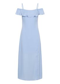 Midikleid Kaffe "Damen Kleid KAlorinda", Damen, Gr. 36, N-Gr, blau (kentucky blau cc), Obermaterial: 100% Polyester PES., Kleider Midikleid