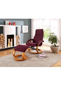 Relaxsessel OTTO HOME "mit Hocker PARIS Microfaser - OTTO. Verl&auml;ssliche Qualit&auml;t.", rot (weinrot), B:67cm H:107cm T:78cm, 100% Polyester;Kunstleder/PU;Primabelle-Microfaser (100% Polyester);Webstoff (100% Polyester), Sessel, Relaxsessel, Relaxfunktion, Dreh- und Kippfunktion, Unser Dauertiefpreis