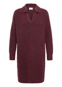 Midikleid Fransa "Damen Freizeitkleid FRSANNY", Damen, Gr. XS, N-Gr, rot (port royale melange), Obermaterial: 55% Polyester PES. 30% Wolle mw. 10% Nylon NY. 5% Elasthan EL., Kleider Midikleid