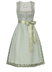 N&uuml;bler Dirndl N&Uuml;BLER "Midi Dirndl Gloria", Damen, Gr. 48, EURO, gr&uuml;n, Obermaterial: 100% Polyester PES., Kleider Dirndl