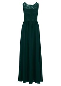 Cocktailkleid Vera Mont "Abendkleid mit Spitze", Damen, Gr. 32, EURO, blau (mystic emerald), 100% Polyester PES., Kleider Cocktailkleid