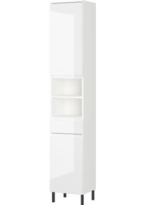 Hochschrank Germania "Scantic", wei&szlig;, B:34cm H:190cm T:34cm, Holzwerkstoff, MDF, Schr&auml;nke, Hochschrank, mit griffloser Optik