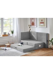 Sessel OTTO HOME "Lenny", grau, B:75cm H:44cm T:65cm, Sessel, Sessel, Sessel als Faltmatratze mit G&auml;steSchlaffunktion