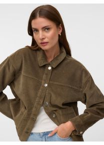 V&eacute;ro Moda Cordjacke VERO MODA "VMJAMIE LS CORDUROY SHACKET MIX NOOS", Damen, Gr. S, braun (mermaid), Cord, Obermaterial: 100% Baumwolle, unifarben, Jacken Cordjacke, Baumwolle