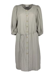 Sommerkleid Blue Seven "Blue Seven Kleid", Damen, Gr. 38, Kurzarm, grau (7560, khaki), 100% Viskose, normal, Rundhals, Kleider Sommerkleid