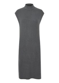 Midikleid B.Young "Damen Kleid BYNORA", Damen, Gr. S, N-Gr, grau (dunkelgrau melange), Obermaterial: 75% Polyacryl PAN. 22% Nylon NY. 3% Elasthan EL., Kleider Midikleid