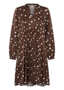 Midikleid Culture "Damen Kleid CUdotty", Damen, Gr. S, N-Gr, braun (braun, wei&szlig;cap dot), Obermaterial: 50% Viskose CV. 50% Viskose LENZING ECOVERO CV LenzEcov., Kleider Midikleid