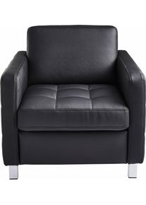 Sit & More Sessel SIT & MORE "Pablo, B: 77 cm, Sitzh&ouml;he: 43 cm", schwarz, B:77cm H:78cm T:78cm, Luxus-Microfaser ALTARA NUBUCK (100% Polyester);Kunstleder SOFTLUX;Luxus-Microfaser (90% Polyester; 10% Polyamid), Sessel, Sessel, Cocktailsessel, frei stellbar, mit Armlehnen, bequem