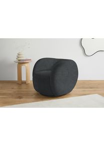 Sessel HOMSY BY ANA JOHNSON "Pebbla, exklusiver, formsch&ouml;ner Designsessel, Drehsessel", grau, B:95cm H:75cm T:90cm, 100% Polyester, Sessel, Sessel, Mit oder ohne Drehfunktion, in Luxus-Microfaser oder Chenille
