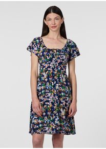 Sommerkleid Ragwear "MIREELA PRINT", Damen, Gr. XS, N-Gr, Kurzarm, Web, bunt (night blau), Web, Obermaterial: 100% Viskose, gebl&uuml;mt, kniefrei, Rundhals, Kleider Sommerkleid, Viskose mit sch&ouml;nem Allover-Print und Tragekomfort