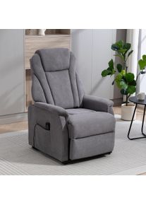 TV-Sessel Duo Collection "Toronto XXL mit elektrischer Aufstehhilfe und Relaxfunktion", grau, B:76cm H:115cm T:93cm, Luxus-Microfaser (90% Polyester, 10% Nylon), Sessel, TV-Sessel, bis 150kg belastbar, Taschenfederkern, Stahlwellenunterfederung