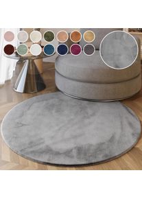 Esprit "Alice ESP-4377 Kunstfell" rund 25 mm H&ouml;he Kaninchenfell-Haptik, besonders weich und dicht, f&uuml;r alle R&auml;ume