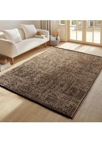 Teppich Ayyildiz Teppiche "SPACE 1900, auch als L&auml;ufer", braun, B:200cm H:7mm L:290cm, Chenille, Teppiche, Teppich, L&auml;ufer, Kurzflor, Boho, Vintage, Wohnzimmer