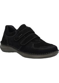 Klettschuh Josef Seibel "New Anvers 16", Herren, Gr. 45, Textil, schwarz, Leder, Schuhe Klettschuh, Halbschuh mit zwei Klettverschl&uuml;ssen, Weite K (=extraweit)
