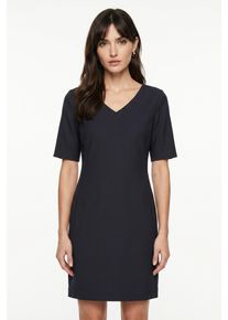 Etuikleid Cinque "CIICON", Damen, Gr. 44, N-Gr, Halbarm, Web, blau (dunkelblau), Web, Obermaterial: 53% Polyamid, 43% Schurwolle, 4% Elasthan, unifarben, klassisch knielang, V-Ausschnitt, 2-Naht-&Auml;rmel,eingesetzt,&Auml;rmel ohne &Auml;rmelschlitz gerader Abschluss, Kleider Etuikleid, mit Schurwolle, Markenlabel