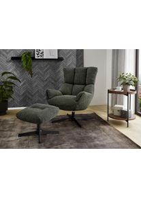 Jockenh&ouml;fer Relaxsessel JOCKENH&Ouml;FER GRUPPE "Melania, B: 73 cm, Sitzh&ouml;he: 45 cm", gr&uuml;n, B:73cm H:94cm T:81cm, Sessel, Relaxsessel, Set: mit Hocker, 360 Drehfunktion, kuscheliger Webstoff