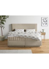 Boxbett HOMSY BY ANA JOHNSON "Moonio inkl. Bettkasten", beige, B:187cm L:214cm, Komplettbetten, Boxbett, erh&auml;ltlich in verschiedenen Breiten und H&auml;rtegraden