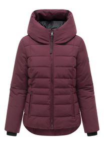 Outdoorjacke Navahoo "Outdoorjacke Steppt&auml;nzchen XIV", Damen, Gr. M, wine, figurumspielend h&uuml;ftbedeckend, &Auml;rmel ohne &Auml;rmelschlitz Rippstrickb&uuml;ndchen, Jacken Outdoorjacke, Warme Damen Steppjacke mit Kapuze