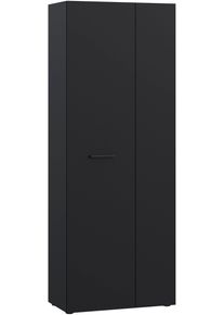 Schuhschrank FORTE "NET306", schwarz, B:68,7cm H:181,1cm T:36,5cm, Holzwerkstoff, Schr&auml;nke, Schuhschrank, Schuhschrank, inklusive Einlegb&ouml;den, verschiedene Dekore