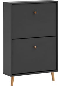 Schuhschrank Schildmeyer "Bjarne, Schuhschrank, Made in Germany, B: 60 cm", schwarz (anthrazit matt), B:59,8cm H:92,2cm T:19,5cm, FSC-zertifizierter Holzwerkstoff, Schr&auml;nke, Schuhschrank, Solide Verarbeitung - Dieses Produkt ist in Deutschland gefertigt