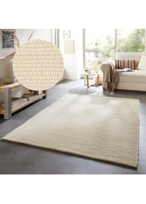 Wollteppich Theko "Alm-Gl&uuml;ck, Handwebteppich", wei&szlig; (natural wei&szlig;), B:250cm H:12mm L:300cm, Schurwolle, Teppiche, Wollteppich, reine Schurwolle, meliert, handgewebt, Wendeteppich, auch als L&auml;ufer