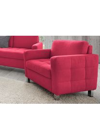 Sit & More Sessel SIT & MORE "Pablo, B: 77 cm, Sitzh&ouml;he: 43 cm", rot, B:77cm H:78cm T:78cm, Luxus-Microfaser ALTARA NUBUCK (100% Polyester);Kunstleder SOFTLUX;Luxus-Microfaser (90% Polyester; 10% Polyamid), Sessel, Sessel, Cocktailsessel, frei stellbar, mit Armlehnen, bequem
