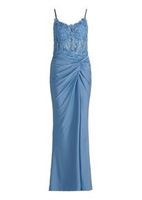 Abendkleid Vera Mont "Abendkleid mit Stickerei", Damen, Gr. 32, EURO, blau (smoky lavender), Obermaterial: 81% Polyamid PA. 19% Elasthan EL., Kleider Abendkleid, Topseller