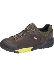 Waldl&auml;ufer Schn&uuml;rschuh WALDL&Auml;UFER "H-Fritz", Herren, Gr. 11 (46), Textil, braun (braun gelb), Gummi, Nubukleder, Textil, Schuhe Schn&uuml;rschuh, Outdoorschuh, Wanderschuh, Sneaker mit TEX-Membrane, H-Weite