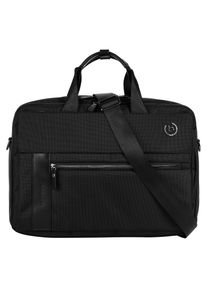 Aktentasche Bugatti "Bugatti Herren, Damen NERO", Gr. B/H/T: 42cm x 28cm x 12cm onesize, schwarz, Kunstfaser, unifarben, Taschen Aktentasche