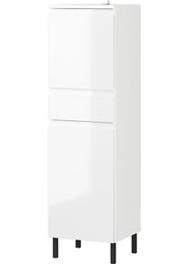 Midischrank Germania "Scantic", wei&szlig;, B:34cm H:120cm T:34cm, Holzwerkstoff, MDF, Schr&auml;nke, Midischrank, mit griffloser Optik