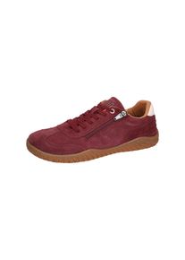 Waldl&auml;ufer Schn&uuml;rschuh WALDL&Auml;UFER "H-Britt", Damen, Gr. 4,5 (37,5), Leder Textil, rot (bordeaux), Veloursleder, Schuhe Schn&uuml;rschuh, Sneaker, Komfortschuh mit Schn&uuml;rung und Rei&szlig;verschluss, H-Weite
