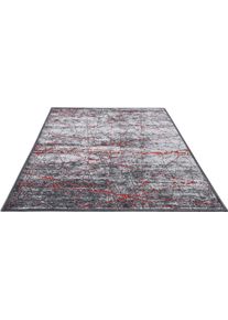 Teppich Gino Falcone "Orelia 103", rot, B:40cm H:7mm L:70cm, Polyester, Teppiche, Teppich, Kurzflor, modernes Design, mit leichtem Glanz, Wohnzimmer