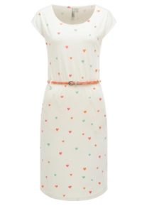 Shirtkleid Ragwear "Sommerkleid Lilithe Hearts YOUMODO", Damen, Gr. XL, N-Gr, wei&szlig; (ivory), Obermaterial: 50% Baumwolle CO. 50% Modal CMD., Kleider Shirtkleid