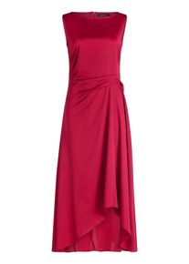 Cocktailkleid Vera Mont "Cocktailkleid mit Raffung", Damen, Gr. 40, EURO, rot (schwarz raspberry), Obermaterial: 100% Polyester PES., Kleider Cocktailkleid