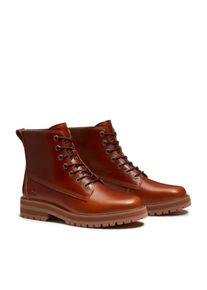 Schn&uuml;rstiefel Timberland "BRITTON DRIVE - MID LACE BOOT", Damen, Gr. 42, Synthetik, braun (medium braun full grain), Leder, Schuhe Schn&uuml;rstiefel, Winterstiefel, Schn&uuml;rstiefel, Winterschuhe