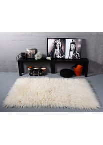 Wollteppich Theko "Flokati XXL, handgewebt" Gr. 1, beige (natur), B:60cm H:100mm L:90cm, Wolle, Teppiche, Wollteppich, original griechischer Flokati, Hochflor, reine Wolle, auch in rund, Topseller