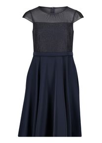 Cocktailkleid Vera Mont "Cocktailkleid kurzarm", Damen, Gr. 32, EURO, blau (night sky), Obermaterial: 100% Polyester PES., Kleider Cocktailkleid