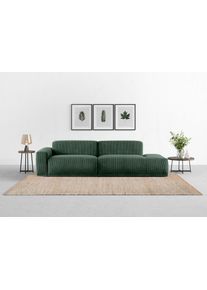 Big-Sofa Trendmanufaktur "Braga 277 cm, hochwertiger Kaltschaum, Megasofa Japandi-Stil", gr&uuml;n (winter moss), B:277cm H:72cm T:107cm, 88% Polyester, 12% Polyacrl, Sofas, Big-Sofa, modernes Big-Sofa, Couch mit hohem Sitzkomfort, 277/72/107 cm (B/H/T)