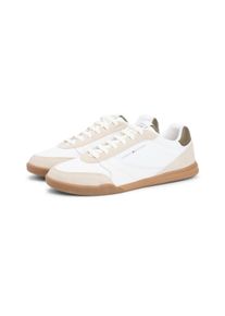 Slip-On Sneaker Tommy Hilfiger "LOPRO LTH MIX RWB", Herren, Gr. 40, Textil, beige, Lederimitat, Veloursleder, unifarben mit Farbeinsatz, Schuhe Slip-On Sneaker, Freizeitschuh, Halbschuh, Schl&uuml;pfschuh mit Kontrastbesatz an der Ferse