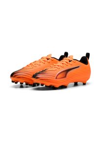 Fu&szlig;ballschuh Puma "ULTRA 6 PLAY FG/AG JR", Kinder, Gr. 33, Textil, orange (heat fire, Puma schwarz, glowing rot), Synthetik, Schuhe Fu&szlig;ballschuh, f&uuml;r Rasen- und Kunstrasenpl&auml;tze