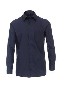 Businesshemd Casamoda "Businesshemd", Herren, Gr. 54, N-Gr, blau (sattes dunkelblau), Web, Obermaterial: 100% Baumwolle, unifarben, regular fit h&uuml;ftbedeckend, Rundhals, 2-Knopf-Manschette, Hemden Businesshemd, mit Hemdkragen und Knopfleiste / Baumwolle