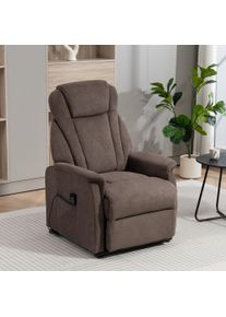 TV-Sessel Duo Collection "Toronto XXL mit elektrischer Aufstehhilfe und Relaxfunktion", braun (dunkelbraun), B:76cm H:115cm T:93cm, Luxus-Microfaser (90% Polyester, 10% Nylon), Sessel, TV-Sessel, bis 150kg belastbar, Taschenfederkern, Stahlwellenunterfederung, Topseller