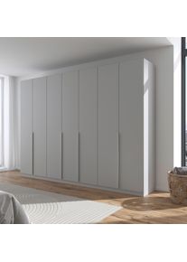 Dreht&uuml;renschrank OTTO HOME "Kleiderschrank Schrank Garderobe AGORDO Schlafzimmer", grau (seidengrau), B:315cm H:229cm T:54cm, Holzwerkstoff, Schr&auml;nke, Dreht&uuml;renschrank, durchdachte Innenausstattung, in 8 Breiten und 2 H&ouml;hen MADE IN GERMANY