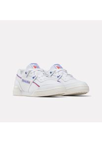 Sneaker Reebok CLASSIC "WORKOUT PLUS", Damen, Gr. 41, wei&szlig; (wei&szlig;, grau1, breakoutblau), Leder, Schuhe Sneaker