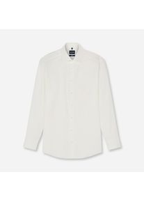 Langarmhemd OLYMP "Luxor Covershirt", Herren, Gr. 46, N-Gr, wei&szlig; (sanftes wei&szlig;), Web, Obermaterial: 100% Baumwolle, modern fit normal, 2-Knopf-Manschette, Hemden Langarmhemd, h&ouml;chste Blickdichte, b&uuml;gelfrei, Businesshemd, Modern fit