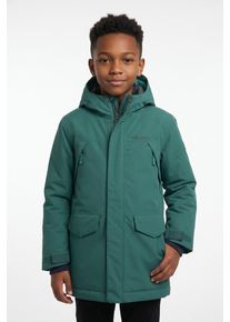 Parka Trollkids "KIDS HARSTAD JACKET", M&auml;dchen, Gr. 122, gr&uuml;n (schwarz cyan, schwarz), Obermaterial: 100% Polyester. Futter: 100% Polyamid. Wattierung: 100% Polyester, Jacken Parka, sportlich, warm wattiert, wasserdicht, Children