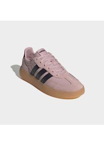 Sneaker adidas Sportswear "BARREDA DECODE", Damen, Gr. 43, rosa (dual lila, core schwarz, gum 3), Leder, Textil, Schuhe Sneaker, inspiriert vom Design des adidas handball spezial